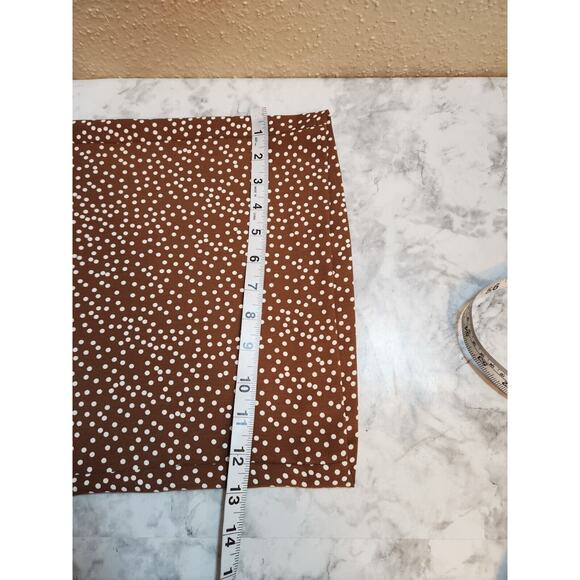 J.Jill Wearever Women's Brown Polka Dot Wide Leg Crop Pull‎ On Pants Size L - Picture 8 of 8